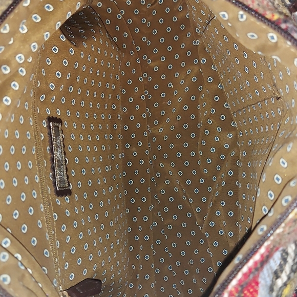 Vintage Vera Bradley Patchwork Plaid Tweed Wool Satchel Handbag - Picture 13 of 16
